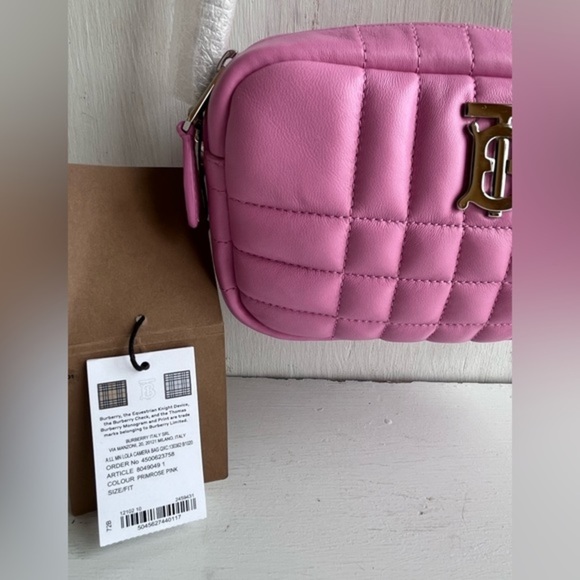 BURBERRY NWT BNIB Mini Lola Quilted Leather Camera Bag primrose pink - Picture 4 of 13